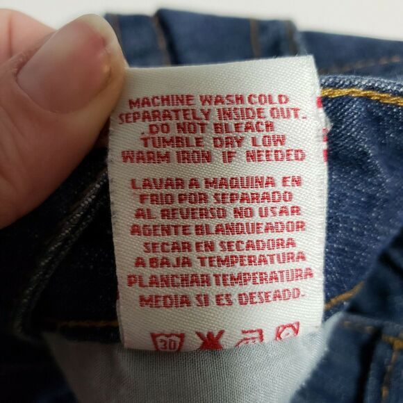 1688 Revolution jeans 32/30 straight leg distressed colored stitching - Picture 4 of 6